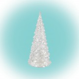 Home CDM 12 LED-es fenyőfa asztali dísz, 12cm, 3D akril dekoráció