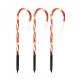 Home CDY3LED világító cukorbot szett, kül- és beltéri kivitel, 3 db cukorbot vezetékkel összekötve, cukorbotonként 5 db melegfehér LED