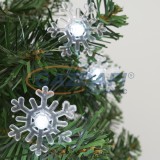 HOME DECO 1 LED-es fényfüzérre húzható szilikon forma, Ø5 mm-es LED-re, hópehely, 50 db