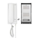 Home DP 22 vezetékes kaputelefon szett, falon kívüli alumínium kültéri egység, kétvezetékes bekötés, zárnyitási lehetőség, IP23