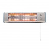 HOME FK20 kvarccsöves fűtőtest, 1200 W, 2 fokozat, fémház, falra szerelhető kivitel