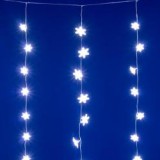 Home hópehely fényfüggöny hideg fehér, 1,35m (KAF50WH)