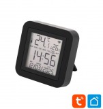 Home HSTHR távirányító, hő- és páratartalom mérő, óra, LCD kijelző, Smart Life, Tuya Smart, okos otthon, telefonos értesítés, automatizálás, eszközvezérlés, riasztás, USB tápellátás