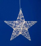 HOME KAD40 csillag fém dekoráció, 320db melegfehér micro LED, fém kivitel, 5m tápkábel, adapteres tápellátás, beltéri kivitel