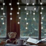 HOME KAF 100L 3M LED-es jégcsap fényfüggöny, 3 m, hideg fehér, 8 programos, memóriás