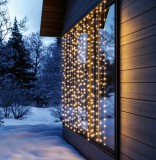 HOME KAF400DWW DOT LED-es fényfüggöny, 400 db melegfehér DOT LED, 2x2m, 8 program, ismétlődő időzítés, hálózati tápellátás, kül- és beltéri kivitel