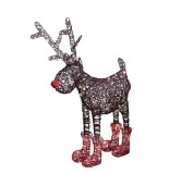 HOME KDR 1 LED-es szarvas, rudolf, 100 db állófényű LED, IP44, fémváz, műrattan, kültéri, beltéri