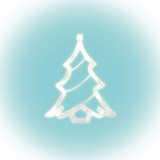 Home KID 412 karácsonyfa ablakdísz, 8 db LED, öntapadós elemtartó