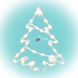 Home KID502WW fenyőfa ablakdísz, kül- és beltéri kivitel, 35 db melegfehér LED, 2 tapadókorong, fehér tápkábel, 33 x 28 cm