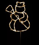 Home KID507BWW hóember ablakdísz, 35 db melegfehér LED, időzítő, elemes, beltéri kivitel