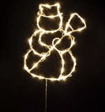 Home KID507WW LED-es hóember ablakdísz, 35db melegfehér LED, időzítő, adapteres tápellátás, kül- és beléri kivitel