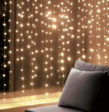 Home KIN210DWW DOT LED-es fényfüggöny, 210db melegfehér DOT LED, 1,5m hosszú, állófényű, adapteres tápellátás, beltéri kivitel