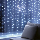 HOME KIN294DWH DOT LED-es fényfüggöny, 294db hidegfehér DOT LED, 2m hosszú, állófényű, adapteres tápellátás, kül- és beltéri kivitel