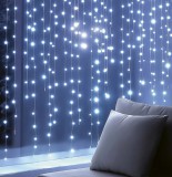 Home KIN294DWH DOT LED-es fényfüggöny, 294db hidegfehér DOT LED, 2m hosszú, állófényű, adapteres tápellátás, kül- és beltéri kivitel