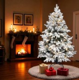 Home KMF8LED210 havas műfenyő LED-ekkel, 210 cm, 350 db melegfehér LED, 3D+2D tűlevelek, fém talp, adapteres tápellátás, beltéri kivitel