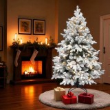 Home KMF8LED240 havas műfenyő LED-ekkel, 460db melegfehér LED, 8 program, 240cm magas, 144cm átmérő, 3D és 2D tűlevelek, hálózati tápellátás, beltéri kivitel