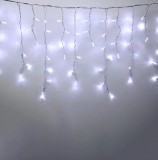 Home KSFW200WH sorolható fényfüggöny, 4 méter, 200db hidegfehér LED, fehér vezeték, kül- és beltéri kivitel