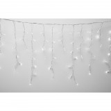 HOME KSFW200WW sorolható fényfüggöny, 4 méter, 200db melegfehér LED, fehér vezeték, kül- és beltéri kivitel