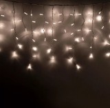 Home KSFW200WW sorolható fényfüggöny, 4 méter, 200db melegfehér LED, fehér vezeték, kül- és beltéri kivitel