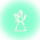 Home LED-es ablakdísz, angyalka (KID 413)