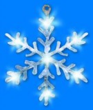 Home LED-es akril ablakdísz, hókristály (KID 701)