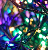 Home LED248M LED fényfüzér, 240db színes LED, 23,9m hosszúságú, 8 program időzítővel, zöld vezeték, adapteres tápellátás, kül- és beltéri kivitel