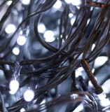 Home LED248WH LED fényfüzér, 240db hidegfehér LED, 23,9m hosszúságú, 8 program időzítővel, zöld vezeték, adapteres tápellátás, kül- és beltéri kivitel