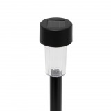 Home MX842 napelemes kerti lámpa, 1 db hidegfehér LED, akkumulátor, fekete műanyag, 24db-os szett
