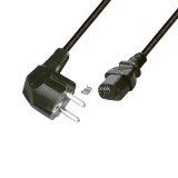 Home N 5 számítógépes hálózati csatlakozókábel, 2 m, H05VV-F 3G0,75 mm2 kábellel, védőérintkezős, max.1380W, fekete