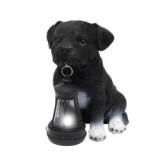 Home napelemes kerti lámpa, kutya lámpással (MX672-fekete)