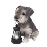 Home napelemes kerti lámpa, kutya lámpással (MX672-szürke)