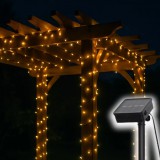 Home SLC100WW szolár fényfüzér, 100db melegfehér LED, 7m hosszúság, zöld vezeték, kültéri kivitel