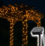 Home SLC200WW szolár fényfüzér, 200db melegfehér LED, 14m hosszúság, zöld vezeték, kültéri kivitel