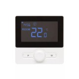 HOME THE25B digitális vezetékes szobatermosztát, falra szerelhető, programozható, ablaknyitás-érzékelés, fagyvédelmi funkció, fekete