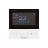 HOME THES25BWIFI vezeték nélküli szobatermosztát, smart, hordozható és falra szerelhető, Wi-Fi kapcsolat, programozható, ablaknyitás érzékelés, fekete