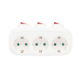 Home (TPF 3K) hálózati T elosztó, kapcsolóval