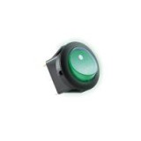 Home világítós billenőkapcsoló, 12V, 1ák, zöld (AKV 12)