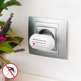 HomeandMode Elektromos, konnektorba dugható szúnyogirtó, rovarirtó LED fénnyel - fehér ovális