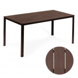 Homelux 6 személyes kerti asztal 156x78 cm polywood barna