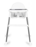 Homelux Etetőszék 2 az 1-ben tálcával övekkel fehér