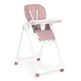 Homelux Etetőszék állítható magasság eco-bőr pántok dupla tálca rózsaszín