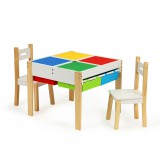 Homelux Fa gyermekbútor készlet asztallal 2 székkel