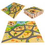 Homelux Hab szivacs játszószőnyeg szafari puzzle 9db 93x93cm