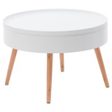 Homelux Kerek dohányzóasztal tárolóval 60 cm