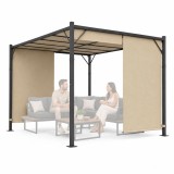 Homelux Kerti pergola 3x4 m acél váz bézs tetővel