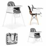 Homelux Összecsukható gyerek etetőszék 3 in 1 szürke