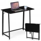 Homelux Összecsukható íróasztal 80x45 cm laptop asztal fekete