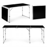 Homelux Összecsukható kempingasztal 180x60 cm, fekete lappal