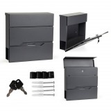 Homelux Postaláda horganyzott acélból újságtartóval antracit