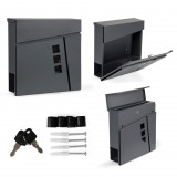 Homelux Postaláda horganyzott acélból újságtartóval antracit